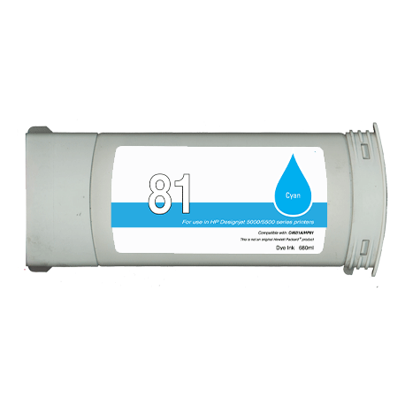 HP C4931A / 81 Cartouche d'encre Cyan Remanufacturé