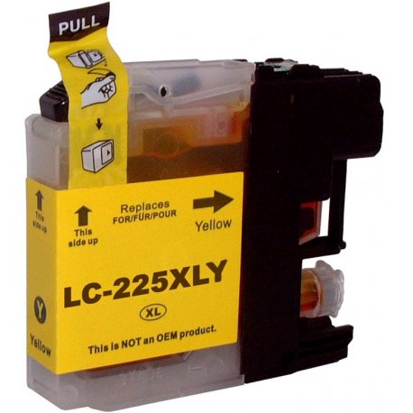 Brother LC-225XLY Jet d'Encre Jaune Compatible