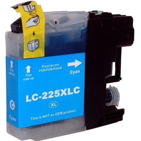 Brother LC-225XLC Jet d'Encre Cyan Compatible