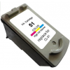 Canon CL-51 Jet d'Encre Cyan Magenta Jaune Compatible