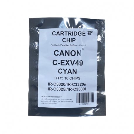 Canon C-EXV49 Sachet de 10 Puces de Remplacement Cyan