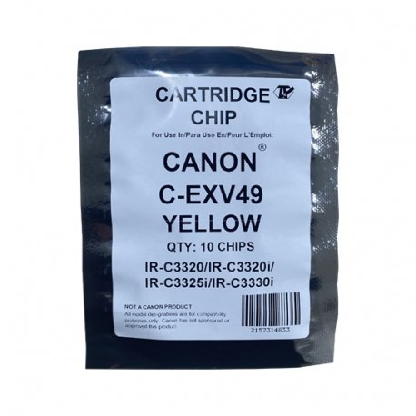 Canon C-EXV49 Sachet de 10 Puces de Remplacement Jaune