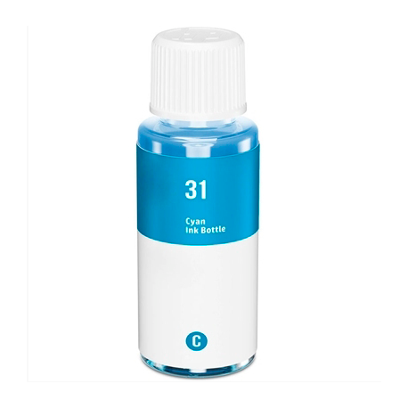 HP 31 Bouteille d'Encre Cyan Compatible